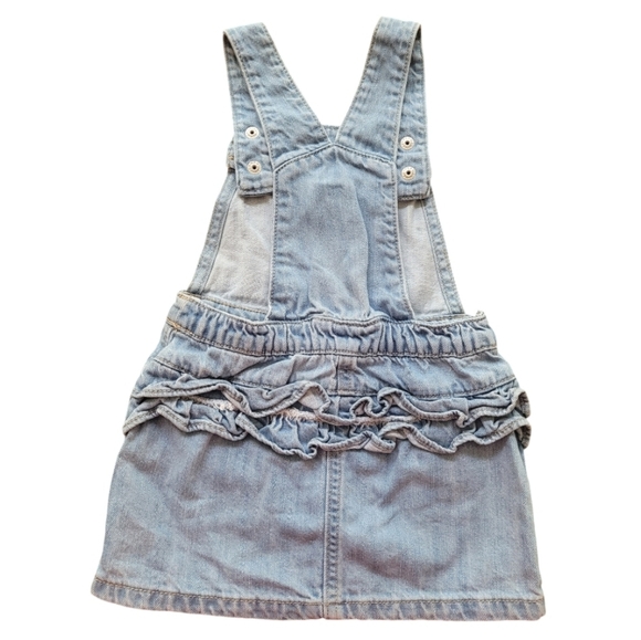 Old Navy 100% Cotton Denim Jean Overall Dress Size 18 to 24 Months - Picture 2 of 7